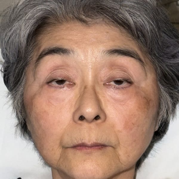 Before: Ptosis surgery, upper & lower blepharoplasty with facial fat transfer
